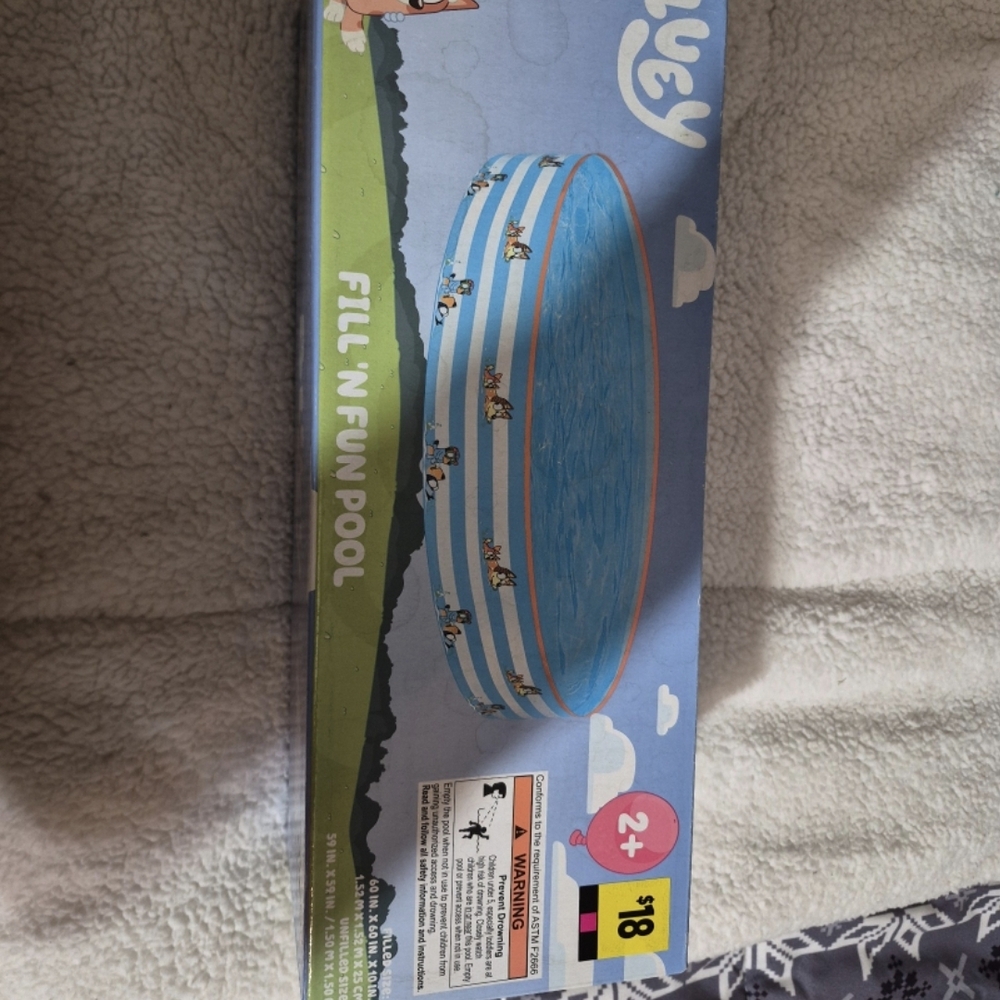 Fill 'N Fun Pool - Blue Inflatable Kids Pool